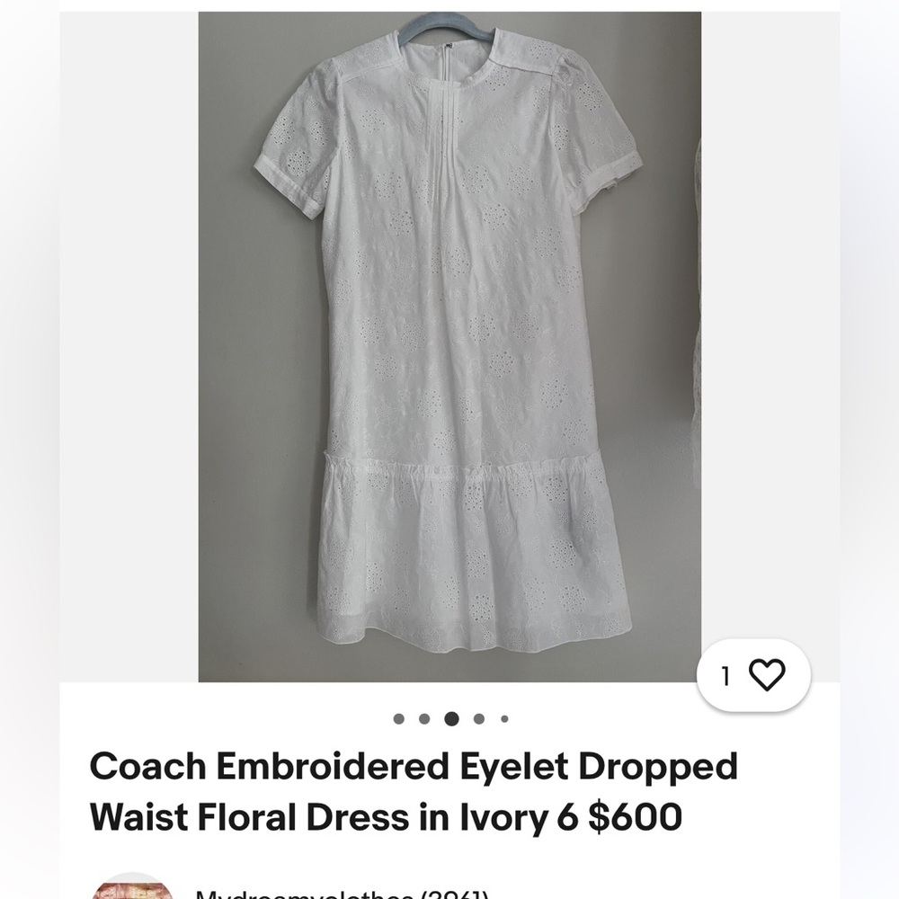 Coach Embroidered Floral Dress